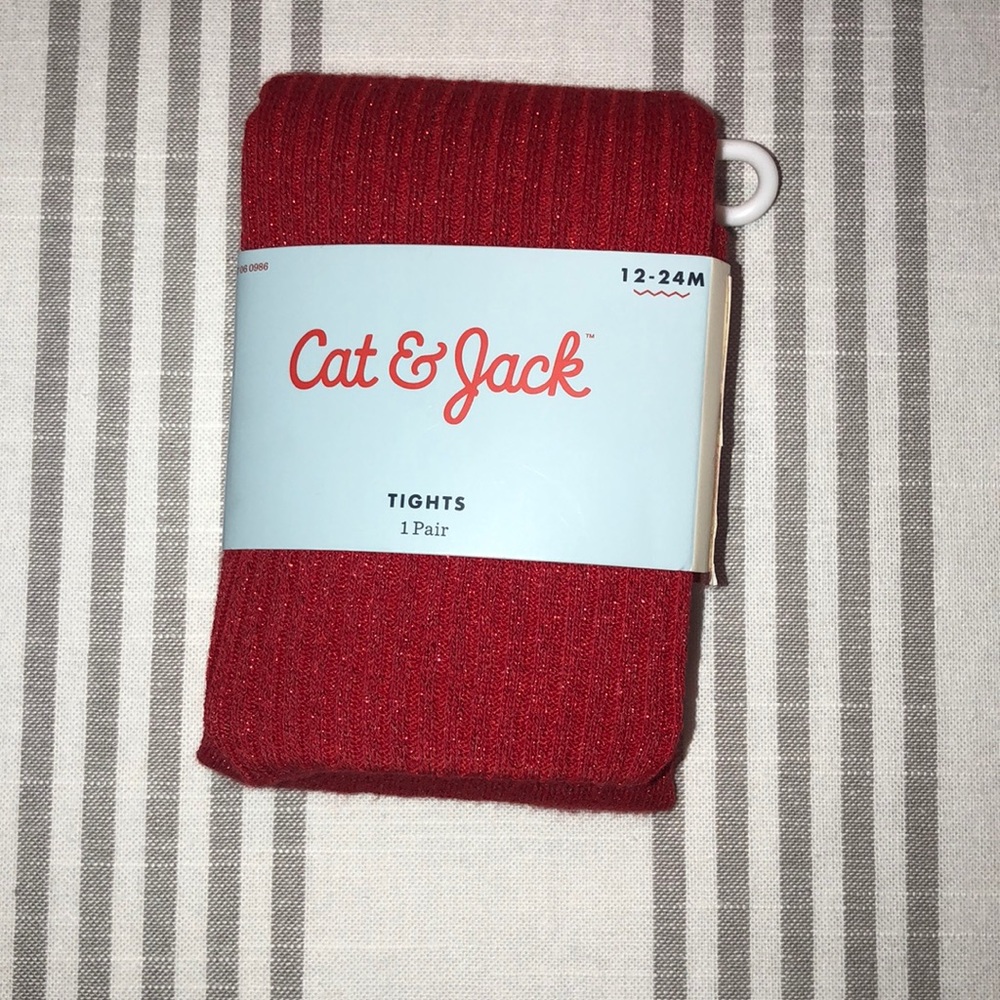 Toddler red tights